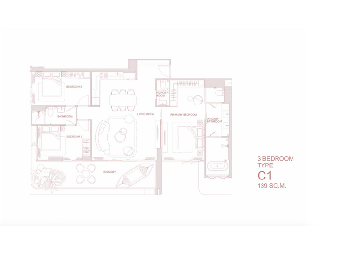 Триспален апартамент, 139 m²
